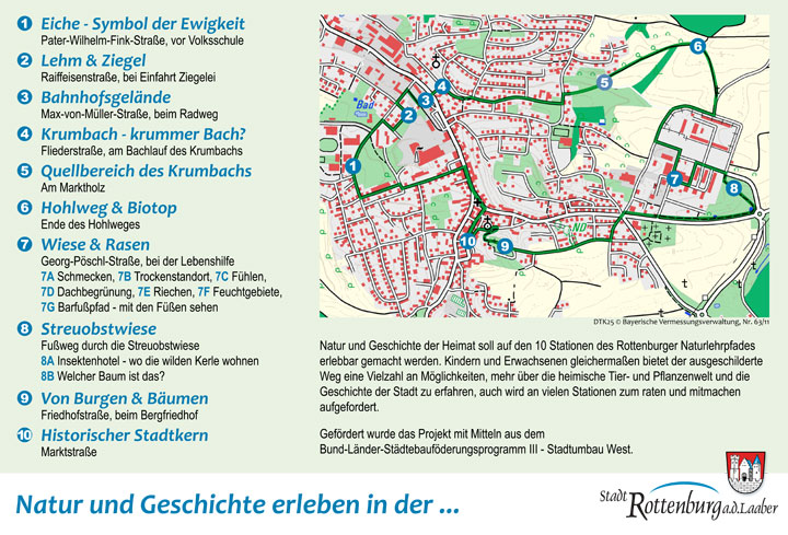 Naturerlebnisweg Übersichtskarte